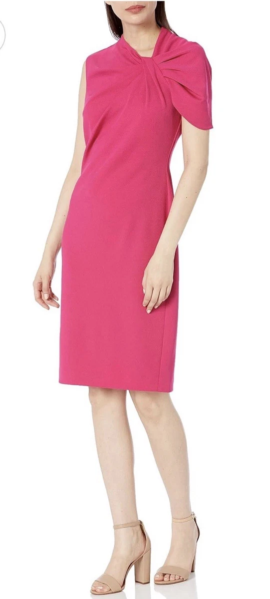 red dress with bow on back Strapless Bow Back Silk Faille Mini Dress