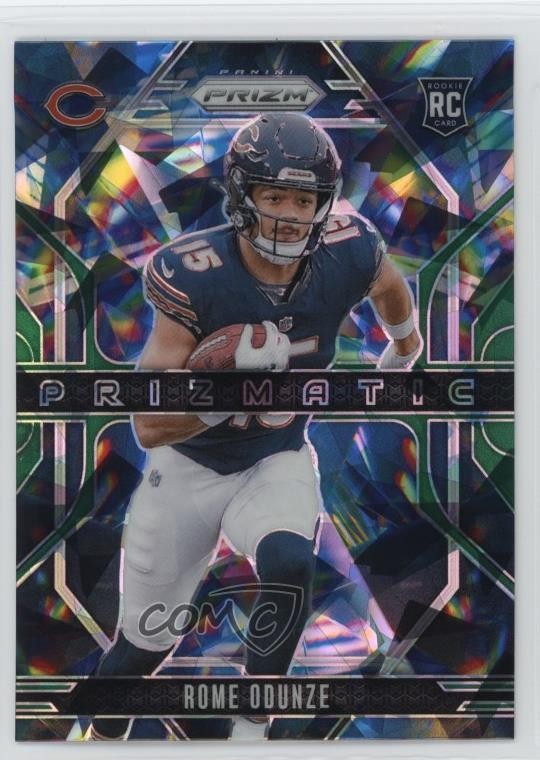 2024 Panini Prizm Prizmatic Green Ice Prizm Rome Odunze #9 Rookie RC