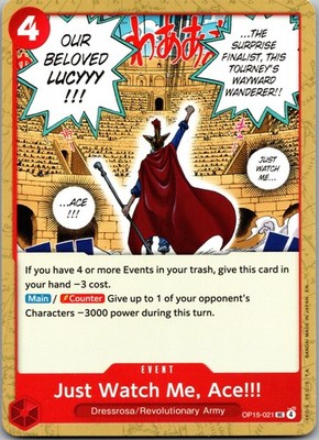 Just Watch Me, Ace!!! OP15-021 UC Adventure on Kami's Island One Piece Near Mint