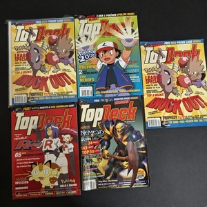 LOT OF 5 TOP DECK CARD POKEMON MAGAZINES VINTAGE EARLY 2000s MTG MAGIC