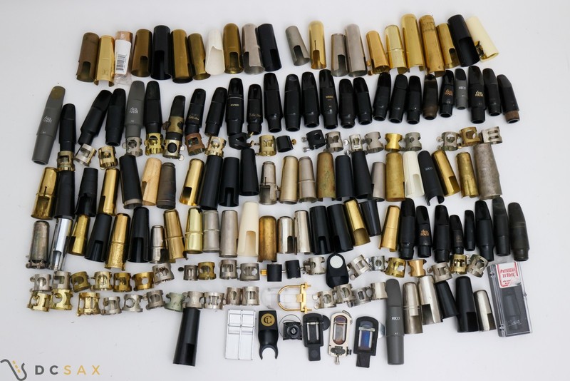 Huge Lot of Saxophone and Clarinet Mouthpieces, Ligatures and Caps