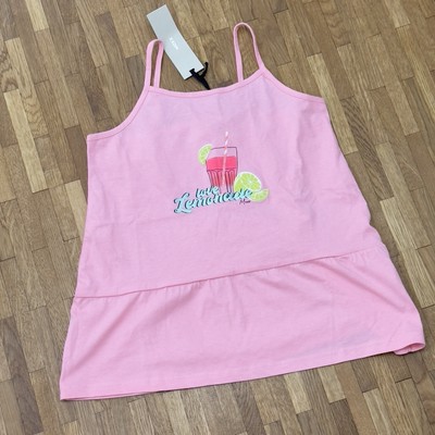 Mexx Top Pink Spaghetti Träger Glitzer 146 Mädchen Kinder Sommer