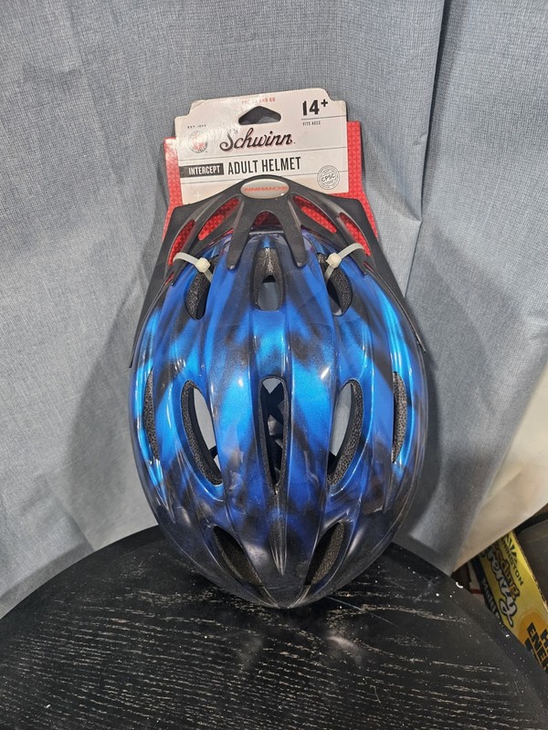 Schwinn Adjustable Fit Intercept 14+ Adult Blue Bicycle Helmet New!
