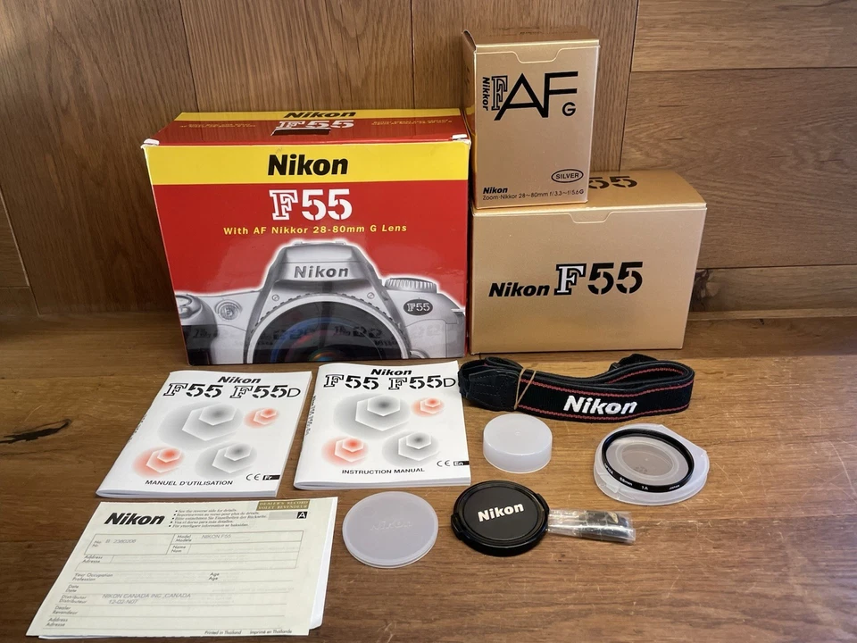*Excelente como nueva en caja* Kit de lentes Nikon F55 para cámara fotográfica AF Nikkor 28-80 mm F/3,3-5,6 G Foto 4 de 4