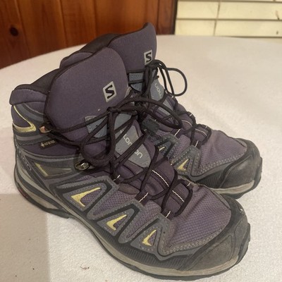 Salomon X Ultra 3 Mid GTX Hiking Boots Blue Gray 398691 Womens Size 7 US 5.5 Uk
