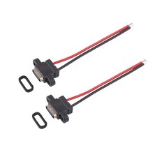 USB -Pigtail Cable 2PCS 24AWG USB-Plug to 2 Pin Bare Wire Open End, Female,Co...