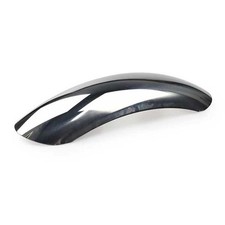 Parafango moto posteriore acciaio cromato 135 x 360mm universale cafe racer