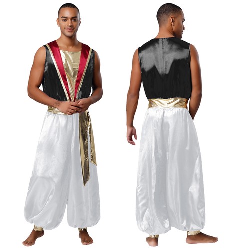 Mens Outfits Fancy Dress Costume Anime Jumpsuit Christmas One Piece Zipper Top - Picture 40 of 72
