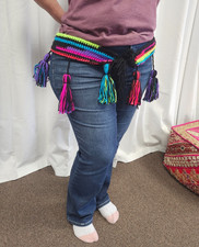 Bellydance hip belt with tassels / Fairycon/ Renaissance Fest.