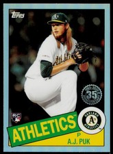 2020 Topps Chrome A.J. Puk 85TC-14 1985 Topps Baseball Oakland Athletics