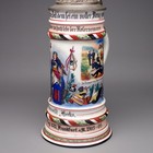 Antique German Imperial Military Regimental Reservist Porcelain Stein Lithopane — photo 3