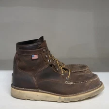 Danner Bull Run Moc 6" Steel Toe Boot Brown Men's Size 9.5EE (READ DESCRIPTION)