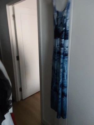 Lovely Women's Long Jersey Dress with Ocean Theme - Image 1 of 4