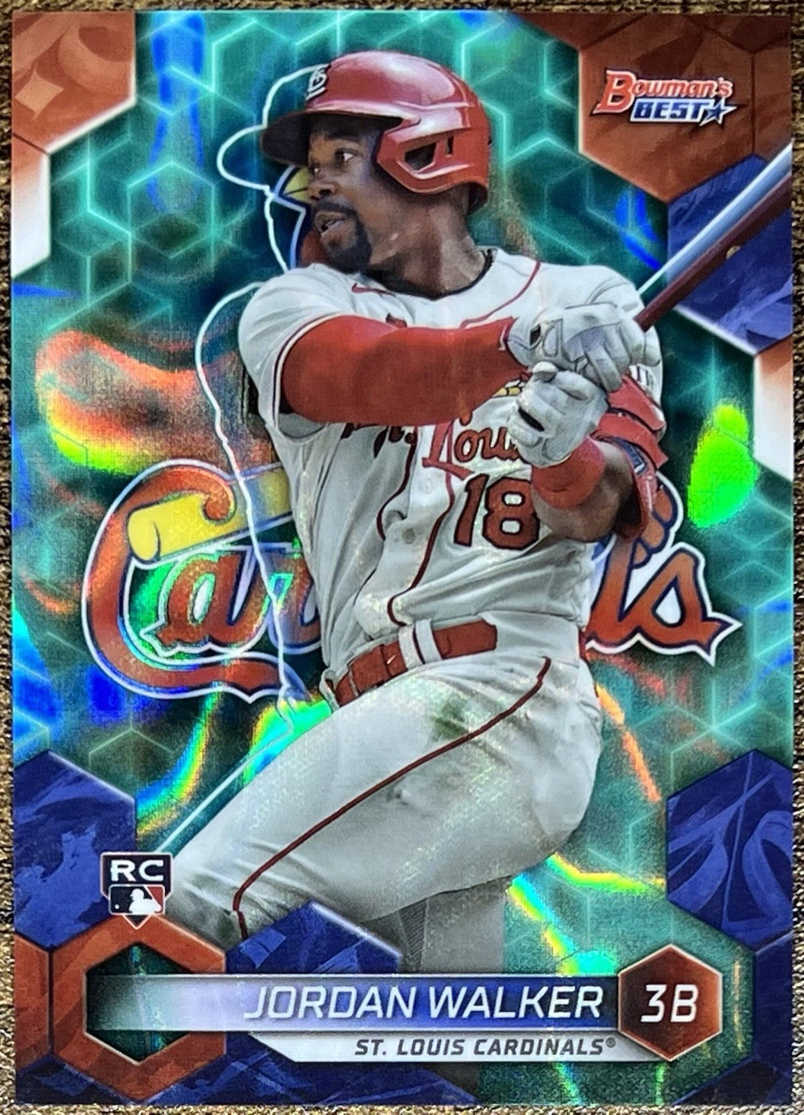 Jordan Walker 2023 Bowmans Best Aqua Lava Refractor Rookie #053/199 #65