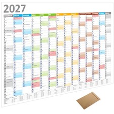 2027 Wandkalender DIN A1,A2,A3,A4 Plakatkalender Jahresplaner GEFALTET Planer