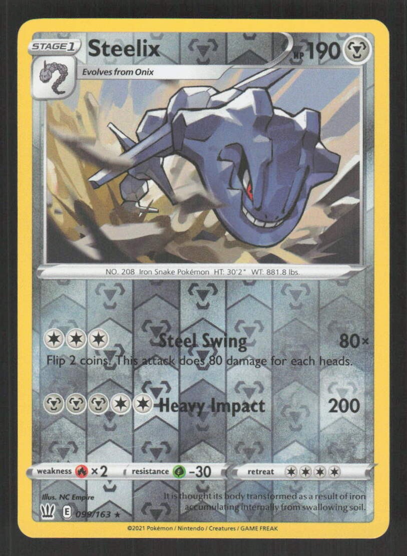 Pokemon TCG Battle Styles Reverse Holo Steelix #099/163