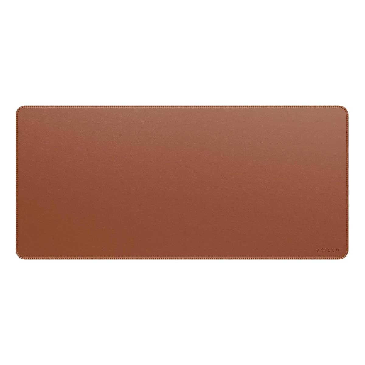 Sous-main Satechi en cuir vegan marron, tapis de bureau élégant et durable pour espace chic