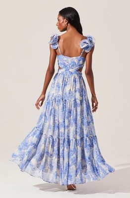 ASTR the Label Fritillaria Dress in Blue Floral Medium New Womens Long Maxi Gown | eBay ASTR the Label Fritillaria Dress in Blue Floral Medium New Womens Long Maxi Gown | eBay