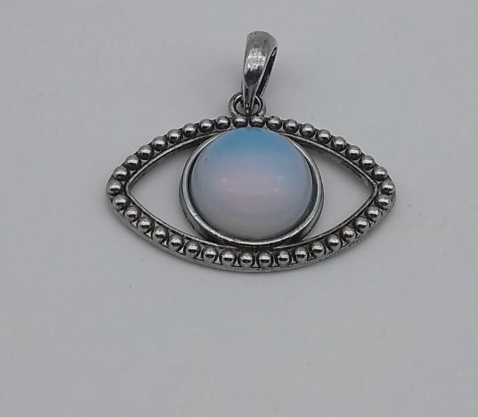 N1 Legierung Auge Charme Opalit Anhänger, antik Silber Farbe (Bleifrei, cadmiumf - Bild 2 von 4