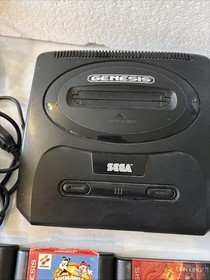 Sega Genesis 2 Console Bundle W/ 2 Controllers 10 Games Nice Set! Cords Tested