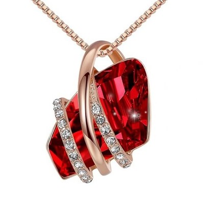 Olalaclayco Birthstone Wish Stone Necklace for Women with Meaning Card, 18K Gold