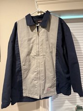 Dickies Men  s XL Gray/Blue Two-Tone Full Zip Quilted Lined Work Jacket