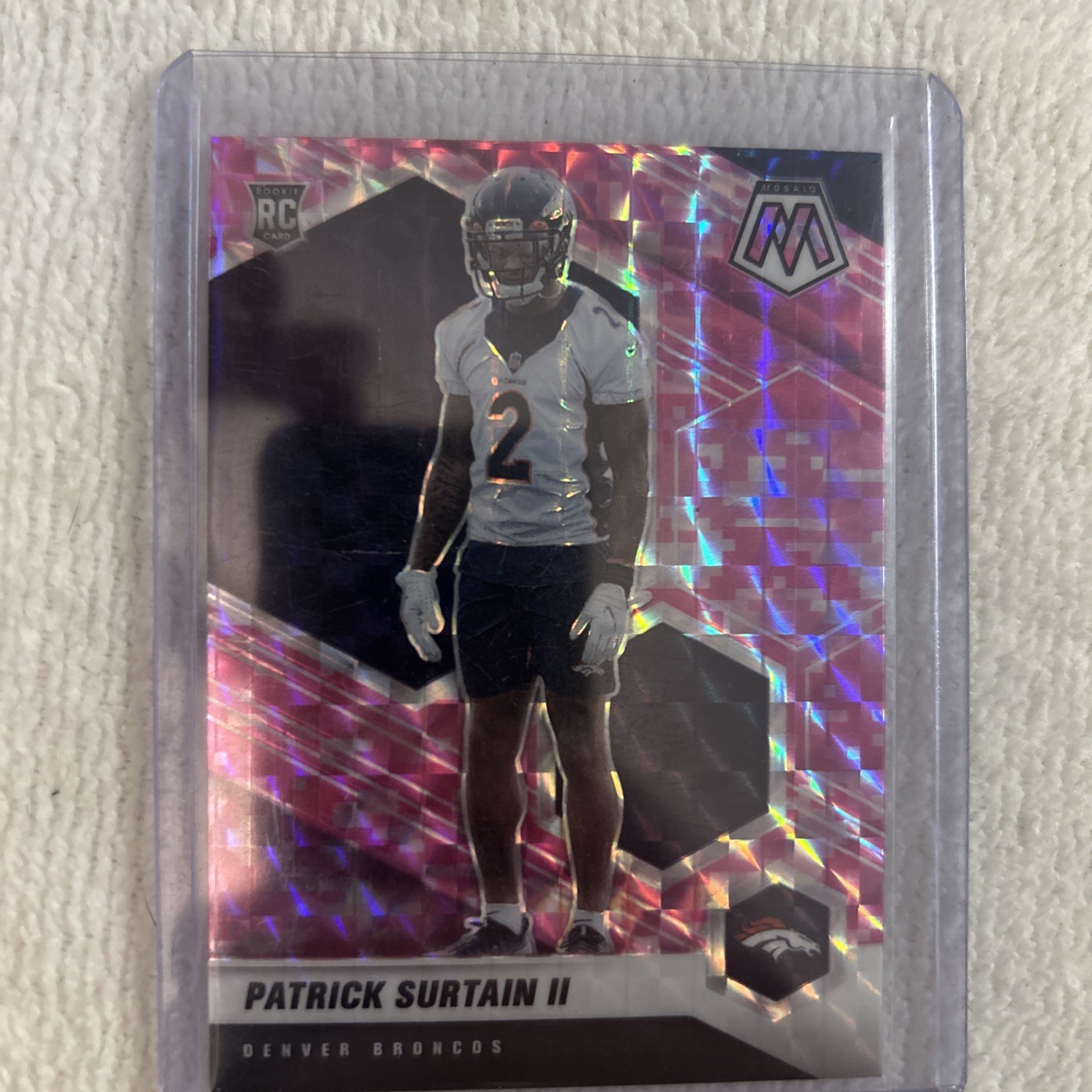 2021 Panini Mosaic - Rookies Patrick Surtain II #344 Camo Pink Mosaic Prizm (RC)