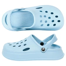 DIUS EVA Medical Clogs Unisex Blue Slip On Shoes Lightweight Sandals Size 11