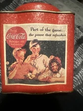VTG Coca-Cola Tin Can Oval 1993 Nostalgic 