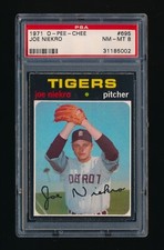 1971 OPC #695, Joe Niekro PSA 8 NMMT (!) Sharp, Clean POP 1 of  3 ! Rare