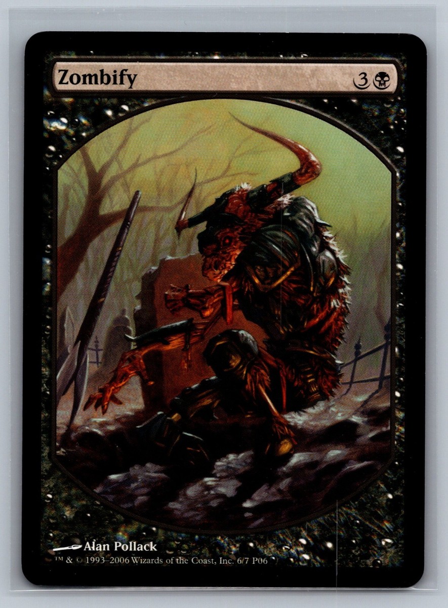 Magic the Gathering 2006 Zombify #6/7 Magic Player Rewards Card