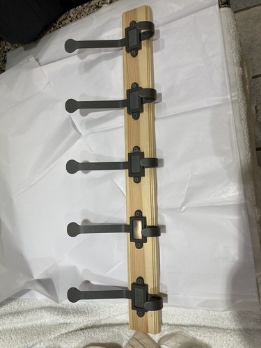 IKEA Kartotek 18260 Pine Rack with 5 Metal Gray Hooks Brand New IKEA - Picture 5 of 12