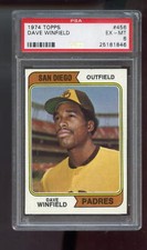 1974 Topps #456 Dave Winfield Padres ROOKIE RC EX-MT PSA 6 Graded Baseball Card