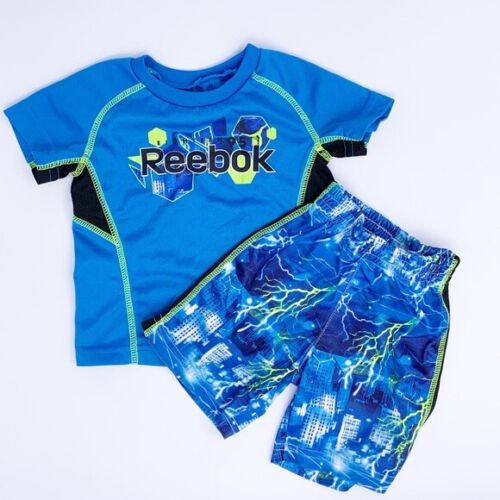 Reebok Toddler Boys 2 Piece dry fit Shirt & Shorts Outfit Size 12 Months  - Picture 1 of 5