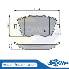 Fits Skoda Fabia 1999-2014 Roomster 2006-2015 Brake Pads Set Front DPW