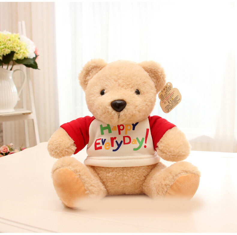 11" Happy Everyday Brown Plush Doll Teddy Bear Stuffed Animal Toy Birthday Gift