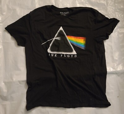 EUC Pink Floyd Black Womens LG  Short Sleeve T-shirt 2019 Concert Band Hippie