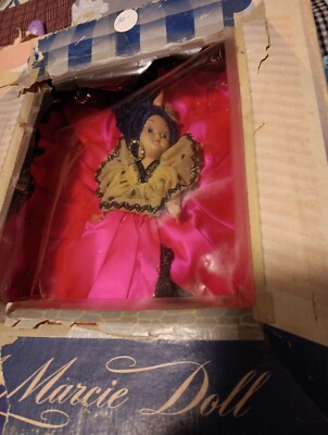 Vintage Marcie Doll with Fruit Hat and Pink Dress 