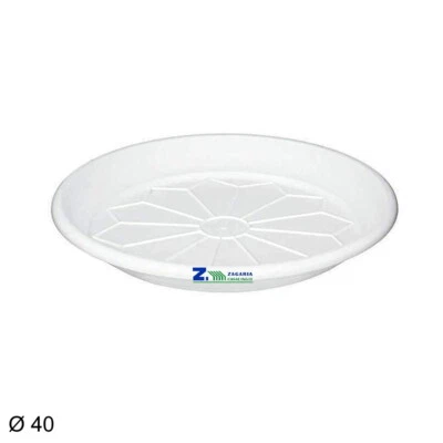 VECA SOTTOVASO TONDO NAXOS DIAM. CM 40X5,5 H IN PLASTICA COLORE BIANCO