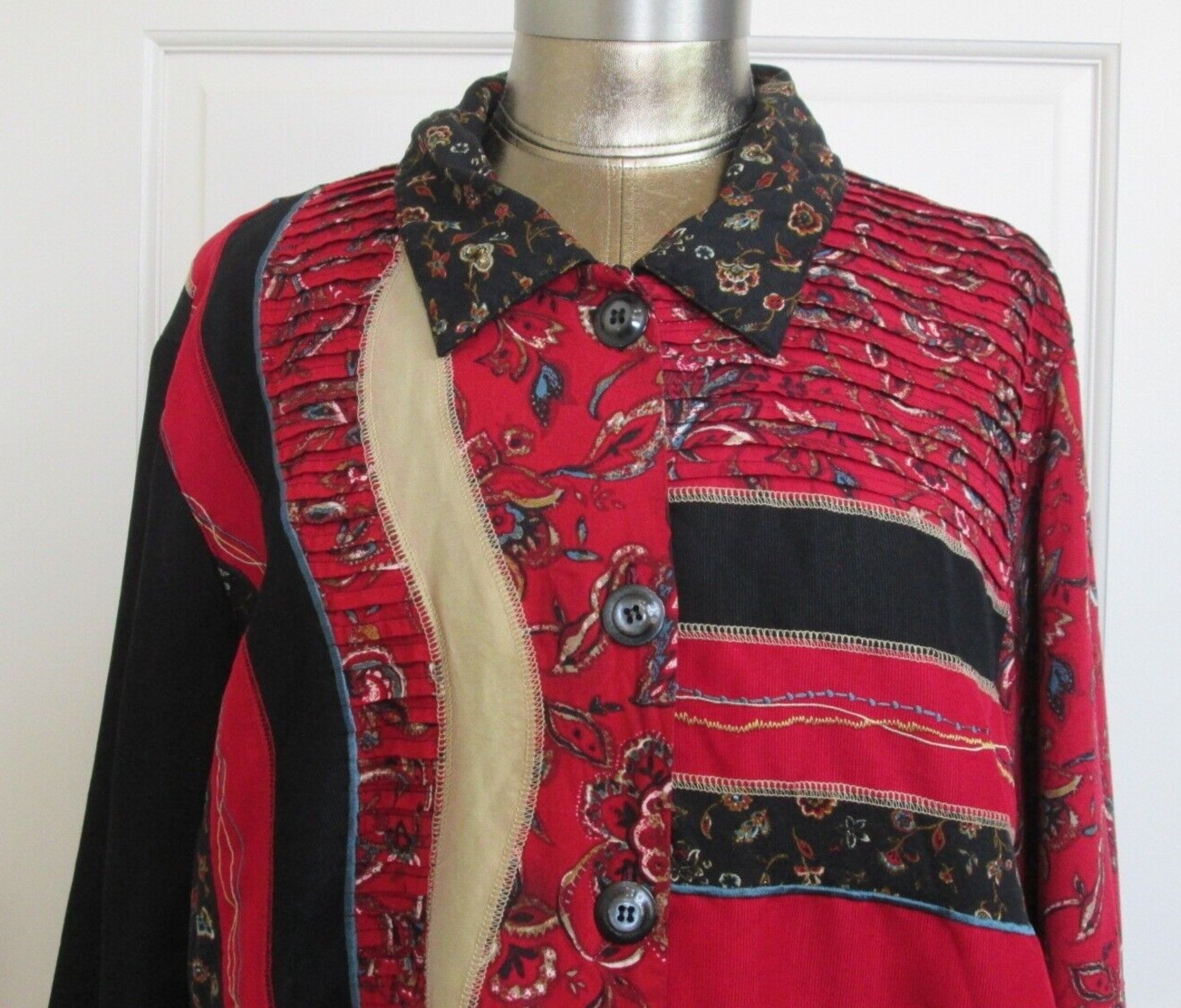 Koret Patchwork Jacket Womens Size 22W Chest 53 R… - image 2