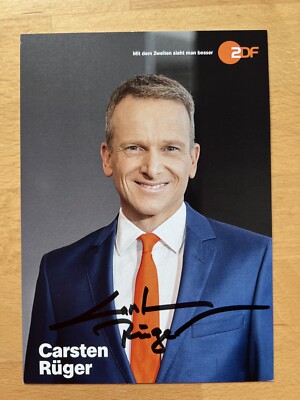 Carsten Rüger AK ZDF today autograph card original hand signed