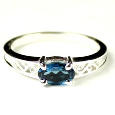 LONDON BLUE TOPAZ Sterling Silver Ladies Ring -Handmade   SR362