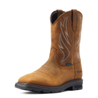 ARIAT MENS'S SQUARE TOE Sierra Shock Shield Waterproof Work Boot-10044545