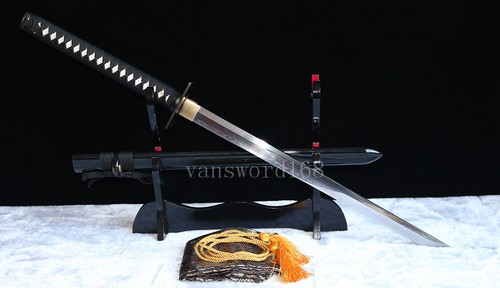 Hand Forge T10 Clay Tempered Japanese Samurai Ninja Sword Sharp Real Hamon HOT. - Picture 3 of 12