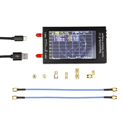 4.3 Inch 50KHz-3GHz NanoVNA-F V2 VNA Network Antenna Analyzer UHF HF VHF BLACK