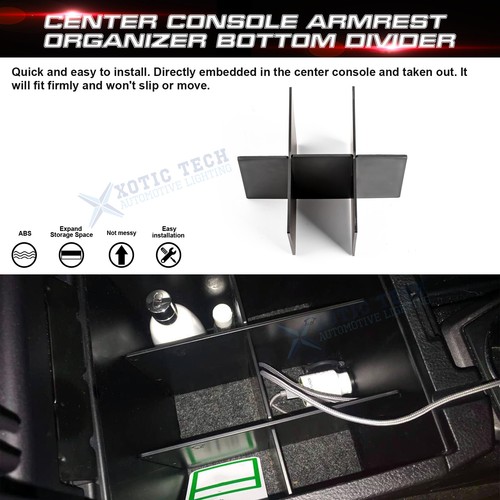 Armrest Box Organizer Bottom 6 Compartments Divider For Toyota Tacoma 2016-2023 - Picture 6 of 12