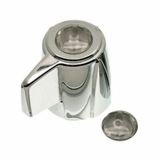 Delta Tub and Shower Faucet Delex Handle Chrome Metal Hot / Cold Buttons 6062