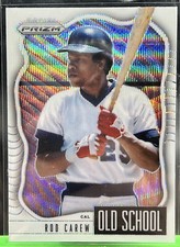 2021 Panini Prizm Old School Rod Carew White Wave Prizm shimmer.  HOF FREE Ship