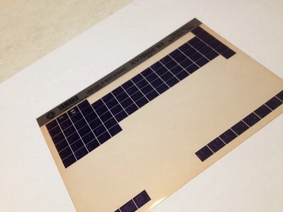 Yamaha XVS750SE XVS750 Se XVS 750 83 Micro Enchufe Piezas List Catálogo - Imagen 2 de 2