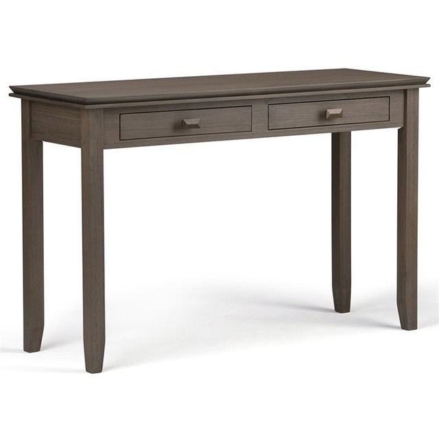 Artisan Solid Wood 46 Inch Wide Console Sofa Table in Farmhouse Grey ...